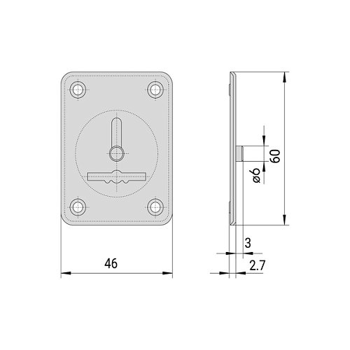 Декоративна накладка CISA 06081.12 (внутрішня) нікель матовий - Фото №4