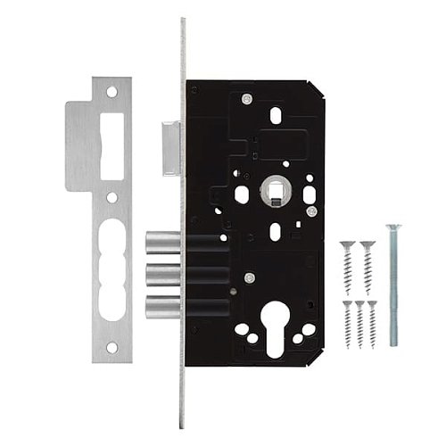 Механізм замка MUL-T-LOCK 972 (BS55*72мм) матовий хром - Фото №6