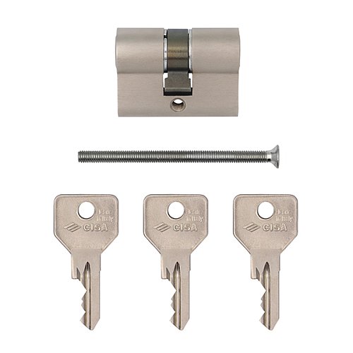 Циліндр CISA C2000 44 (22*22) нікель матовий 3 ключі - Фото №6