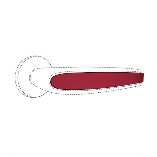 Вставка до ручки ABLOY Duetto 8/002 фарба червона (комплект) - Фото №4