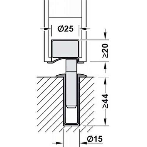 Стопор дверний прихований FANTOM PREMIUM магнітний прозорий - Фото №7