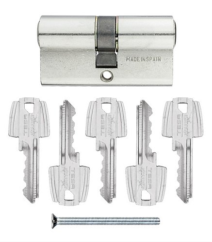 Циліндр TESA TE5 75 (30*45) нікель сатин 5 ключів - Фото №3