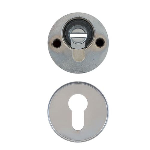 Механізм замка MUL-T-LOCK 415G Двосистемний (BS63*85мм) хром поліров. комплект + 2 протектора хром - Фото №9
