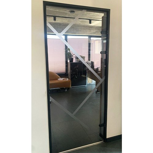 Комплект замка GLASS-M-TECH G2012 накладний для скляних дверей (скло-стіна) двосторонній чорний - Фото №4