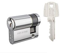 Циліндр половинка TESA TE5 50 (40*10) нікель сатин 3 ключа