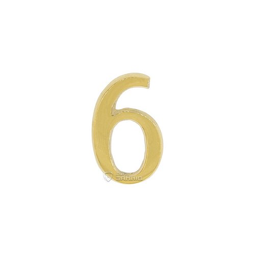 Цифра 6 латунь /Ш/ - Фото №1