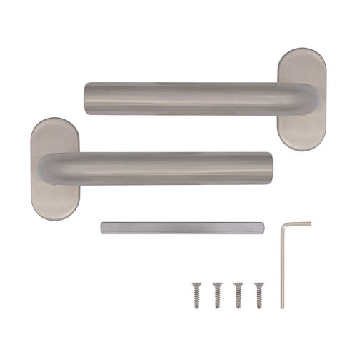 Ручки на розеті ABARO Rimini MM овальна розета нержавіюча сталь - Фото №7