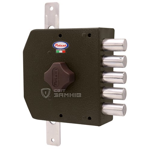 Замок накладний POTENT 495 (BS60мм) лівий 3 ключа - Фото №1