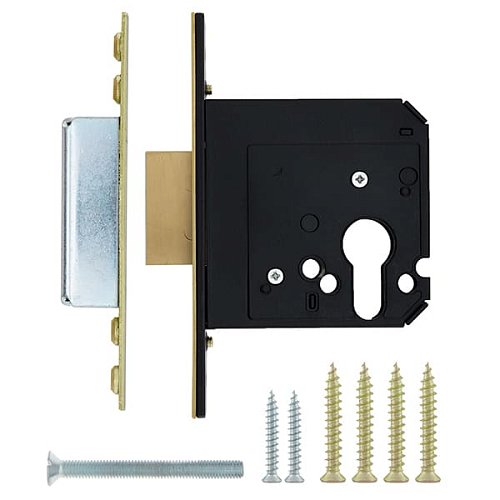 Механізм замка MUL-T-LOCK 731 (BS58мм) матова латунь - Фото №5
