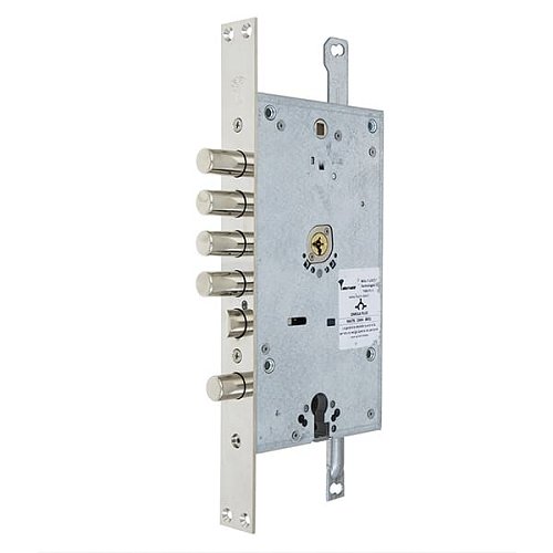 Механізм замка MUL-T-LOCK Omega OFMPB30328L/metal VIP/3in1 Двосистемний (BS65*85мм) хром без зв.план - Фото №1