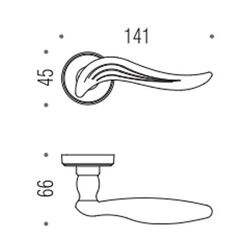 Ручки на розеті COLOMBO Piuma AR11 (CD79BZG-CD1003) бронза - Фото №3