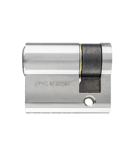 Циліндр половинка TESA TE5 50 (40*10) нікель сатин 3 ключа - Фото №3