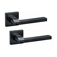 Ручки на розеті ORO/ORO Alba (15E) Black/CP чорний матовий/хром
