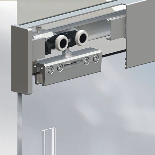Розсувна система VALCOMP Herkules Glass HG01 довжина 2 м на 2 полотна вагою до 100 кг 8-12 мм - Фото №4