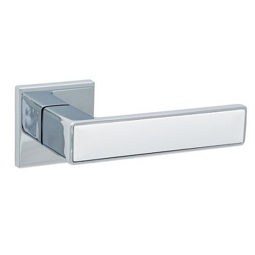Ручки на розеті SAFITA Mirror HS WP/CP білий/хром - Фото №2