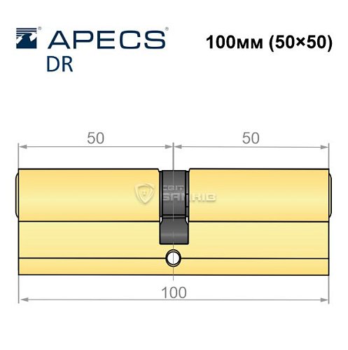 Циліндр AVERS DM 100 (50*50) латунь полірована - Фото №4