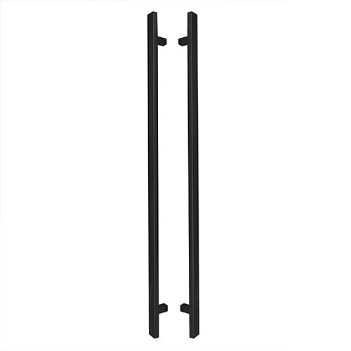 Ручки скоби ABARO Sydney 90° L:1800 X:1600 W:40*20mm SS 304 чорний RAL 9005 (комплект) - Фото №1