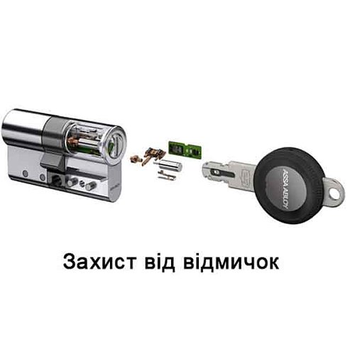 Циліндр IKON e-CLIQ 75 (45i*30) нікель сатин - Фото №7