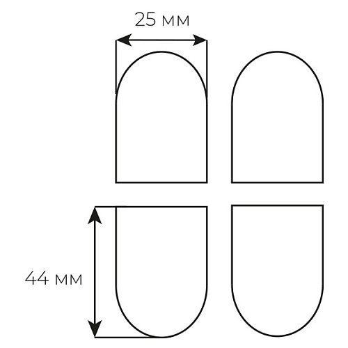 Комплект ковпачків AGB E302001203 для завісу Eclipse 3.0 полірована латунь - Фото №2