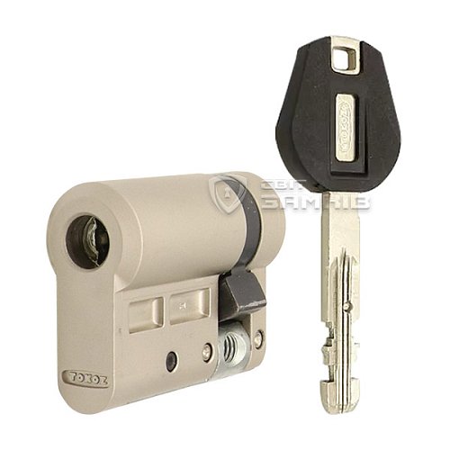 Циліндр половинка TOKOZ Pro400 53 (43H*10) (H - гартована сторона) нікель матовий - Фото №1