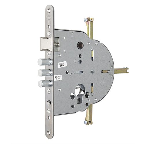 Механізм замка MUL-T-LOCK M235/M267 4-х спрямований (BS65*90мм) хром полірований без зв.планки - Фото №1