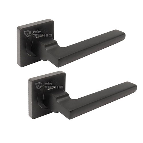 Ручки на розеті KEDR R06.180-AL black mat чорний матовий - Фото №1