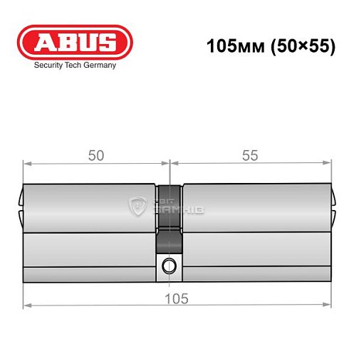 Циліндр ABUS Bravus 4000 MX (модульний) 105 (50*55) нікель сатин - Фото №7