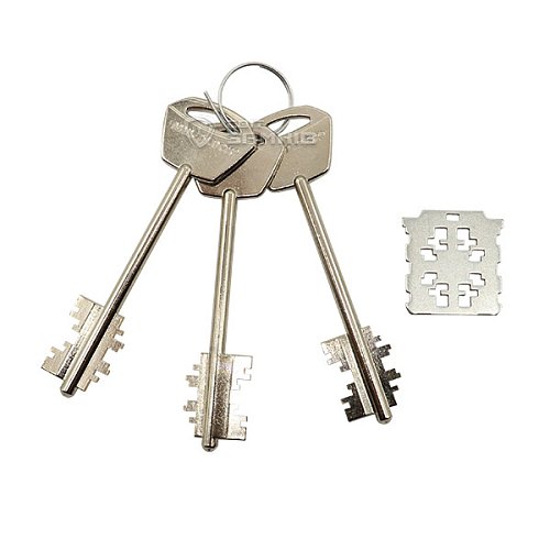 Механізм замка MUL-T-LOCK Matrix DFM30328M Двосистемний (BS65*85мм) хром полірований без зв.планки - Фото №7