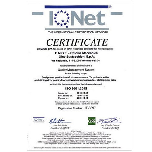 Розсувна система OMGE Alutech 1399 з 2 демпферами довжина 4 м на 2 полотна вагою до 40 кг - Фото №10