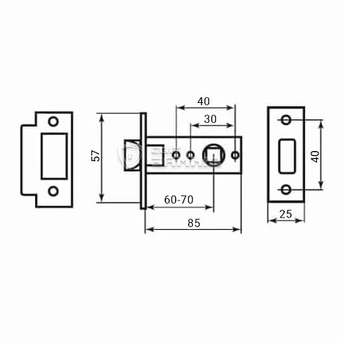 Ручка-заскочка BRUNO 607 (BS60/70мм) CP хром - Фото №4
