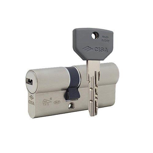 Циліндр CISA ASIX P8 80 (40*40) нікель матовий 3 ключі - Фото №1