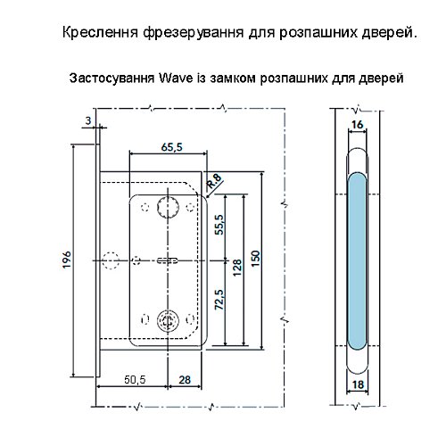 Ручки для міжкімнатних дверей AGB Wave PZ B300030093 чорний матовий - Фото №5