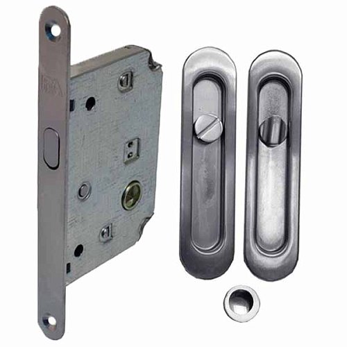 Комплект замка для розсувної системи RDA (овальна ручка SL-155 + замок RDA 4120) хром - Фото №1