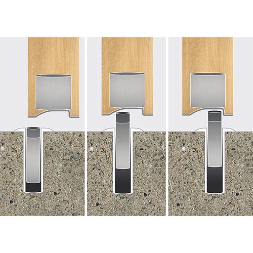 Стопор дверний прихований FANTOM PREMIUM магнітний хром матовий - Фото №5