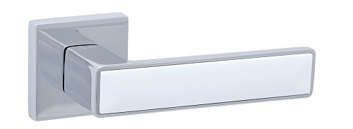 Ручки на розеті SAFITA Mirror HT WP/CP білий/хром - Фото №2