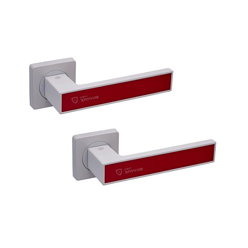Ручки на розеті GAVROCHE Magnium AL-A1 WHITE/RED білий/червоний - Фото №1