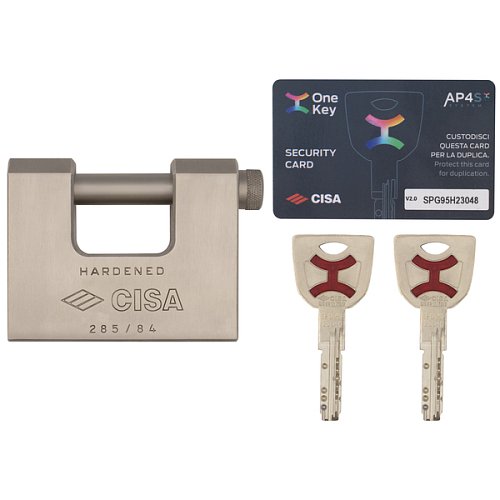 Замок навісний CISA 2855P.84 (84 мм, 2 ключа AP4 S) - Фото №6