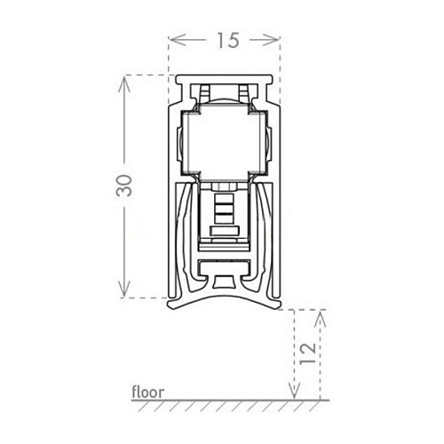 Поріг висувний CCE Chronoseal 830 мм - Фото №2