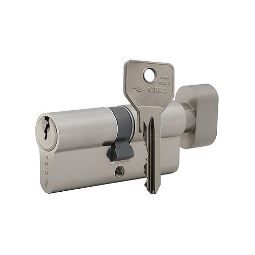 Циліндр CISA C2000 100T (50*50T) нікель матовий 5 ключів - Фото №1