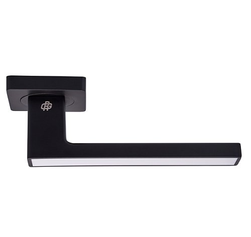 Ручки на розеті GAVROCHE Magnium AL-A1 BLACK/WHITE чорний/білий - Фото №4