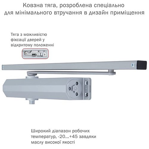 Дотягувач RYOBI DS-3550T BC/DA SLD HO з фіксацією до 60кг Сірий - Фото №5