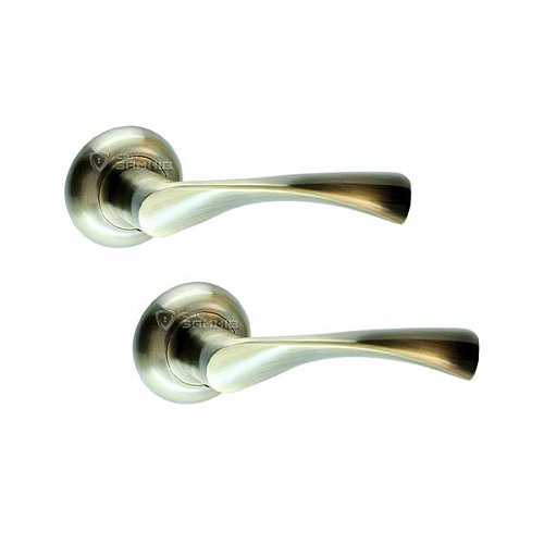 Ручки на розеті KEDR R10.023-AL AB бронза - Фото №1