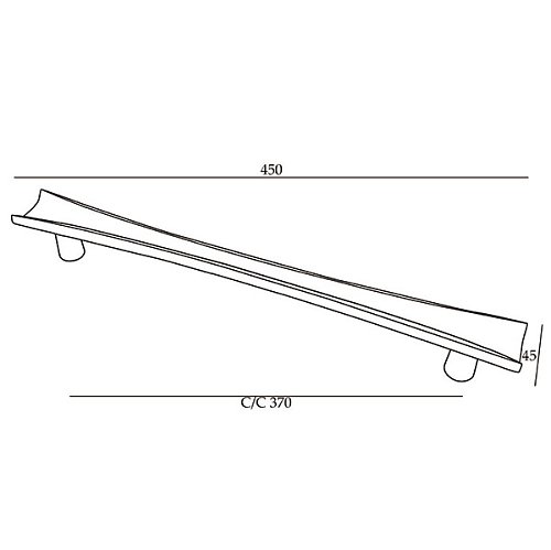 Ручка скоба ORO/ORO L13 45cm/37cm (половинка) SN сатин - Фото №3