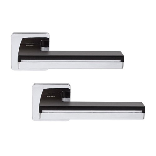 Ручки на розеті RDA Domino Light (WCA61-PZA61) хром/чорний  - Фото №1