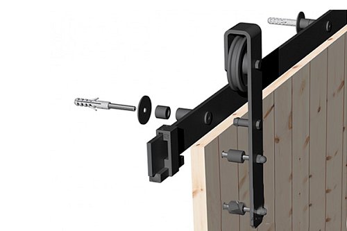 Розсувна система MANTION Thor Loft довжина 2,40 м на 1 полотно до 120 кг коричнева - Фото №4
