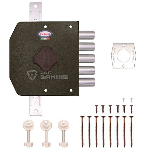 Замок накладний POTENT 495 (BS60мм) лівий 3 ключа - Фото №5