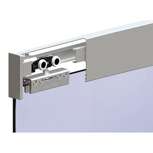 Розсувна система VALCOMP Herkules Glass HG01 довжина 2 м на 2 полотна вагою до 100 кг 8-12 мм - Фото №3