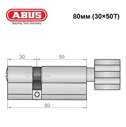 Циліндр ABUS Bravus 3500 MX Magnet (модульний) 80T (30*50T) нікель сатин - Фото №9