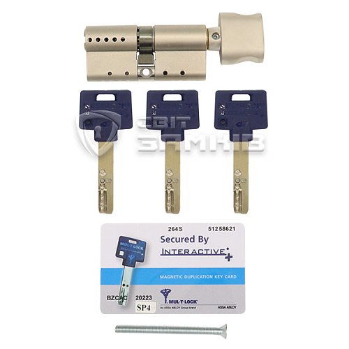 Циліндр MUL-T-LOCK MTL600/Interactive+ MOD 86T (55*31T) (модульний) нікель сатин - Фото №5