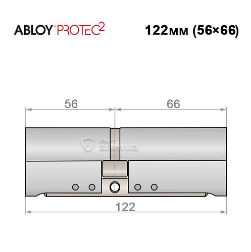 Циліндр ABLOY Protec2 122 (56*66) хром полірований  - Фото №4